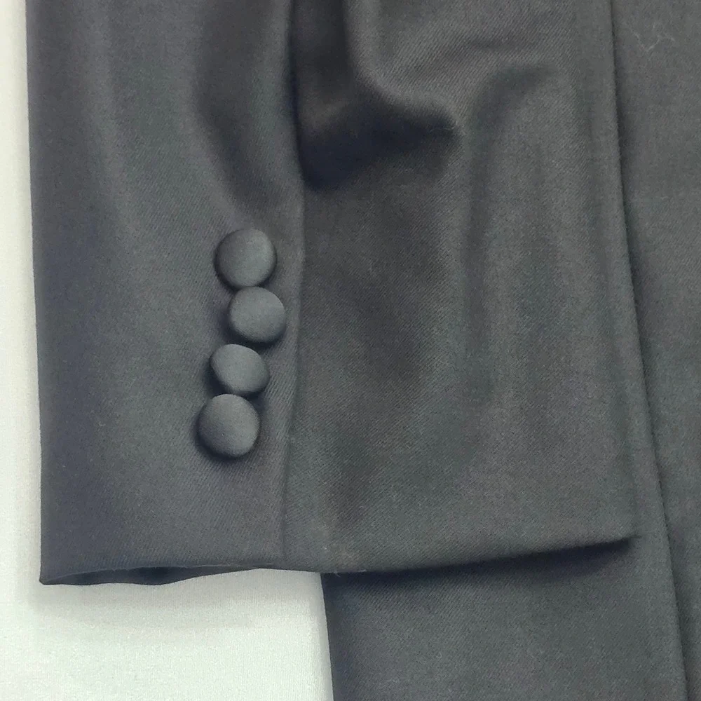 Hickey Freeman Loro Piana Super 130s Wool Tuxedo Jacket Black 44L Modern Madison
